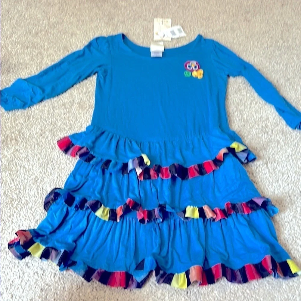 Ella and Lulu Long Sleeve Ruffle Dress Size 8 NWT Nordstrom